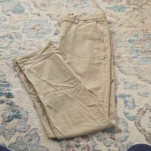 Hurley Tan Chino Pants Classic Flat-Front Design 32/31
